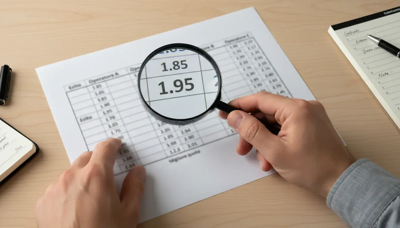 Confronto quote scommesse tra diversi bookmaker