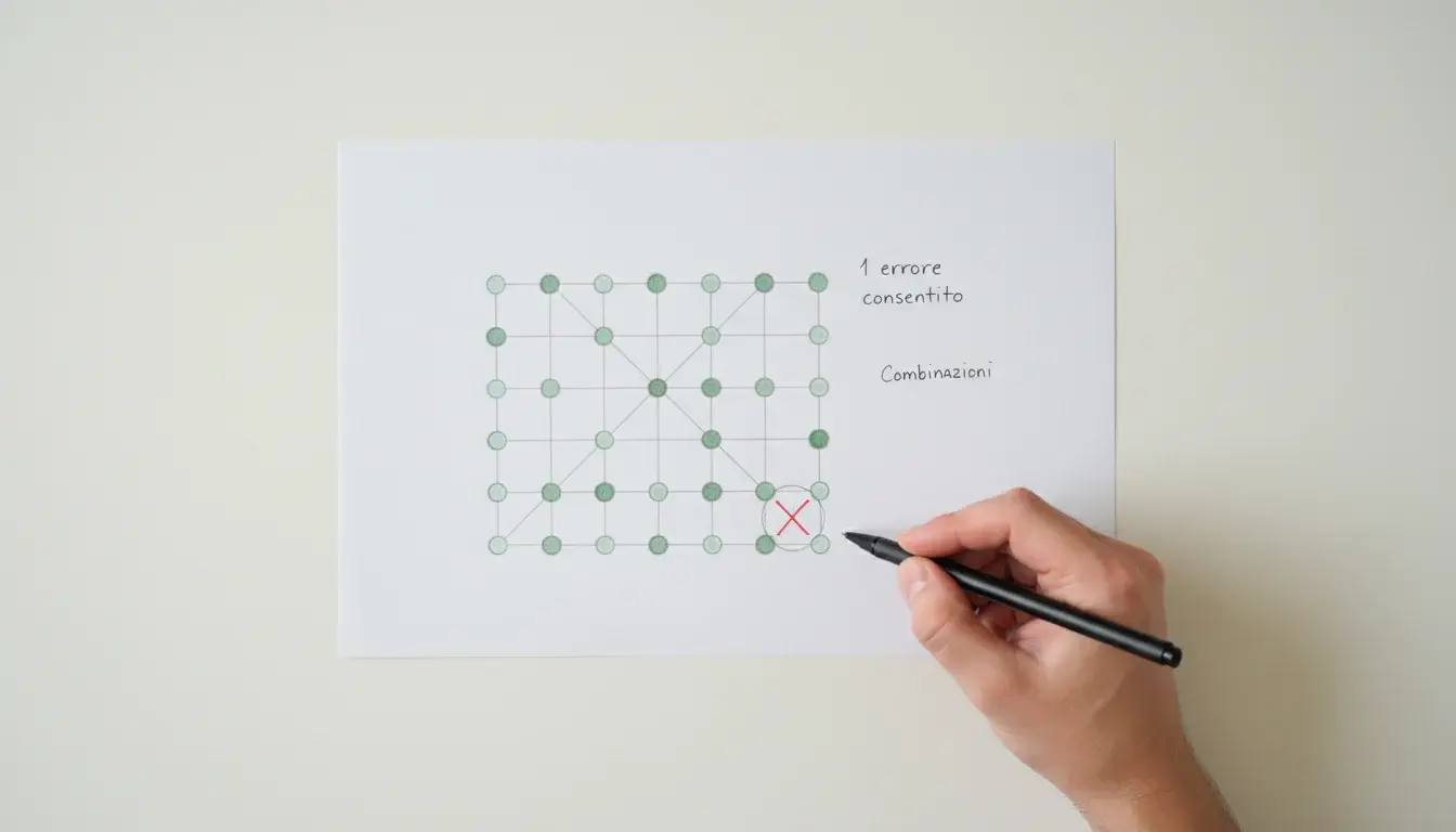 Sistema a correzione errore per scommesse calcio